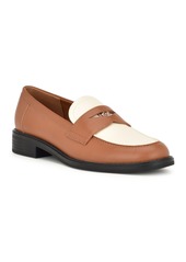 Nine West Women's Seeme Slip-On Round Toe Casual Loafers - Brown, Cream