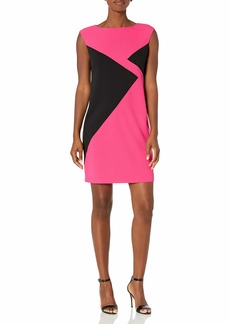 NINE WEST Women's Sleeveless Color Block Dress