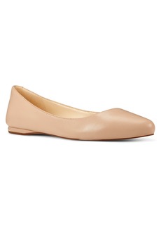 Nine West Women's Speakup Round Toe Slip-on Casual Flats - Barely Nude Leather