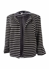 NINE WEST Women's Stripe Ponte Jacket (2)