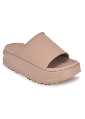 Nine West Women's Sunshin Round Toe Slip-On Casual Sandals - Neon Pink