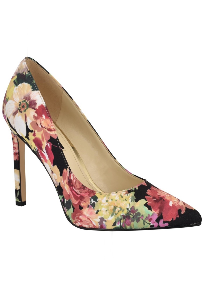 Nine West Women's Tatiana Pump Black Fall Floral Multi 00