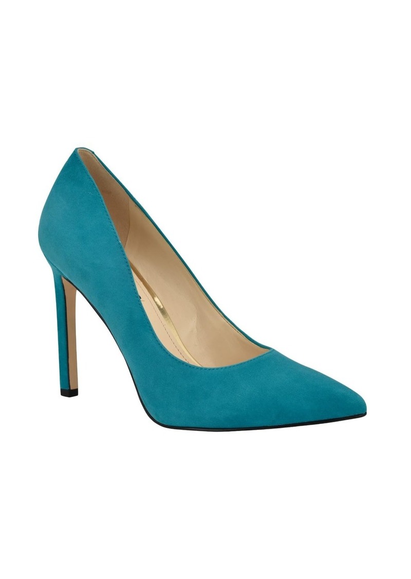 Nine West Women's Tatiana Pump Teal Suede 40