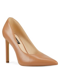 Nine West Women's Tatiana Stiletto Pointy Toe Dress Pumps - Light Tan Leather