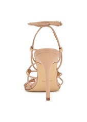 Nine West Women's Tenor Ankle Wrap Heeled Dress Sandals - Light Natural