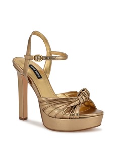 Nine West Women's Winne Open Toe Block Heel Dress Sandals - Bronze