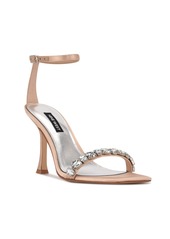 Nine West Women's Yazmin Ankle Strap Dress Sandals - Light Natural Satin