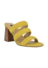 Nine West Yeat Slide Sandal in Yellow Suede at Nordstrom