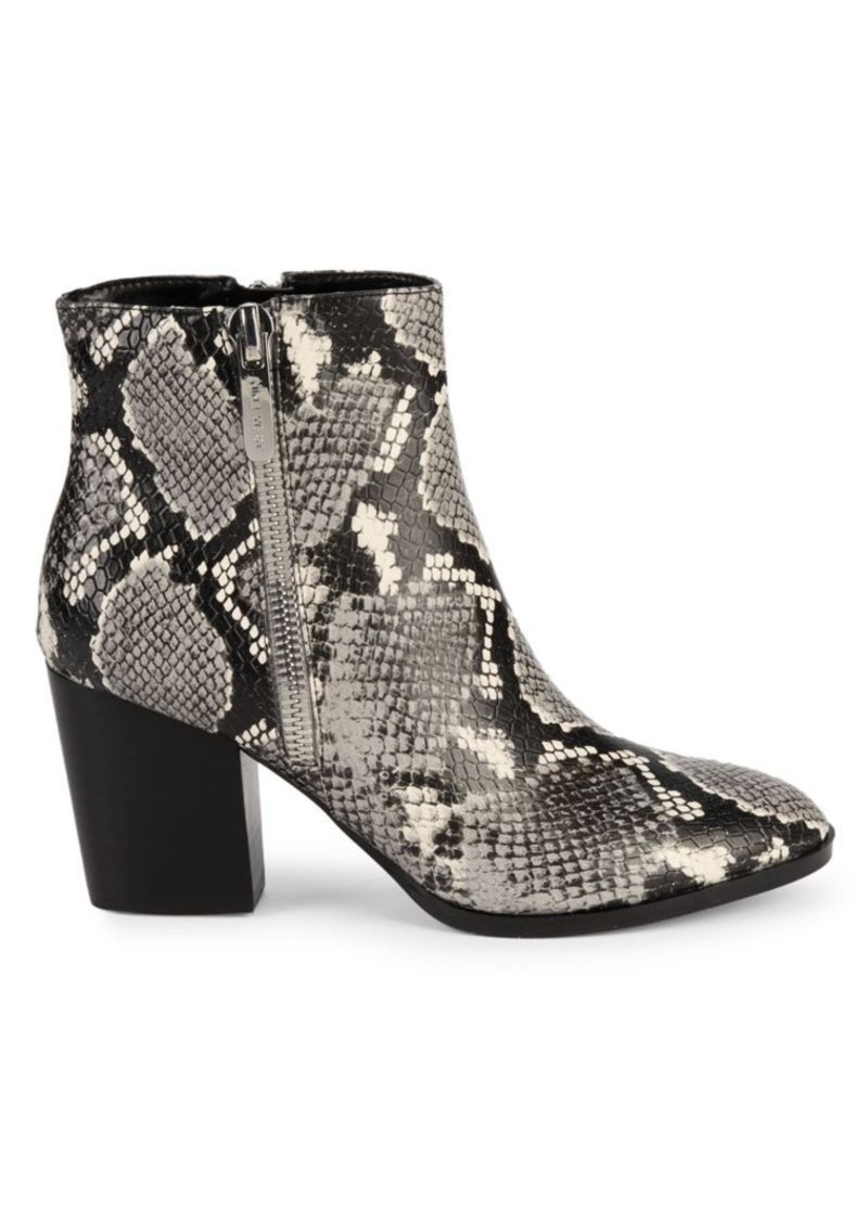 Niomi Snakeskin-Embossed Ankle Boots 