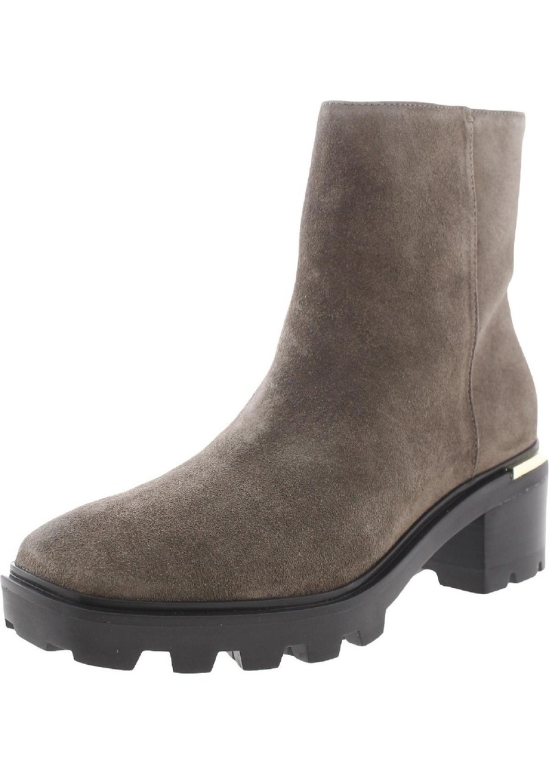 Nine West Remmie Womens Suede Square Toe Ankle Boots