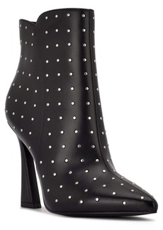 Nine West Torrie Womens Faux Leather Studded Ankle Boots