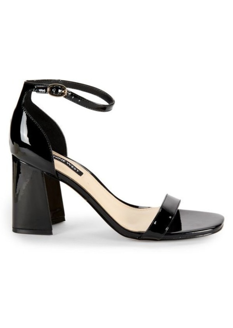 Nine West Wnilea Leather Block Heel Sandals