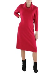 Nine West Womens Cowl Neck Knee Sweaterdress