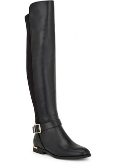 Nine West Womens Faux Leather Tall Over-The-Knee Boots