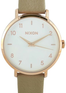 Nixon Arrow Leather Rose Gold/Gray Watch A1091-2239-00