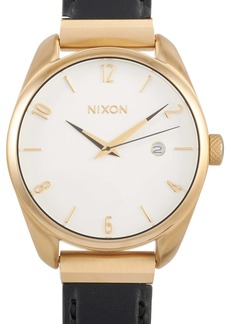 Nixon Bullet Leather Luxe 40 mm Gold Toned Stainless Steel Watch A1185 513