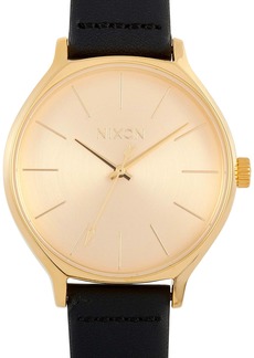 Nixon Clique Leather All Gold Stainless Steel 38 mm watch A1250 510