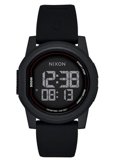 Nixon Disk Digital Silicone Strap Watch