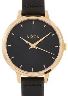Nixon Medium Kensignton Leather 32mm Gold/Black Stainless Steel Watch A1261-513