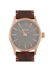 Nixon Sentry 38 Leather Stainless Steel Watch A377 2001