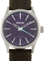 Nixon Sentry 38 Leather Stainless Steel watch A377-2302