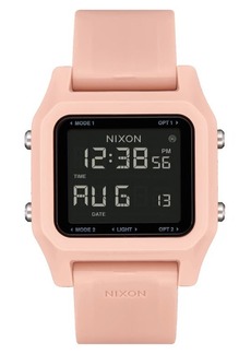 Nixon Staple Digital Rubber Strap Watch in Pink at Nordstrom