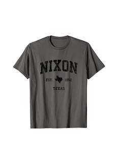 Nixon Texas TX Vintage Athletic Black Sports Design T-Shirt