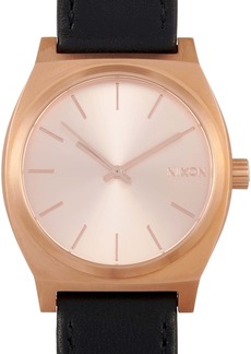Nixon Time Teller Leather All Rose Gold 37 mm Stainless Steel Ladies Watch A045 1932