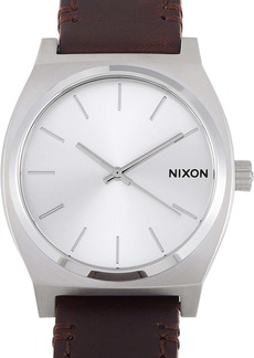 Nixon Time Teller Pack 37mm Stainless Steel Silver / Brown / Tan Unisex Watch A1137 2872