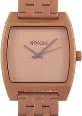 Nixon Time Tracker Matte Copper/Gunmetal 37mm Stainless Steel Watch A1245-3165