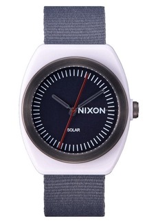 The Nixon Light-Wave Solar Nylon Strap Watch