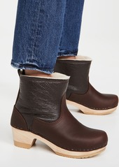 No.6 Pull On Shearling Mid Heel Boots