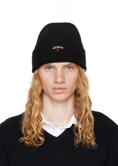 Noah Black Core Logo Beanie