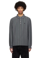 Noah Black Striped Polo