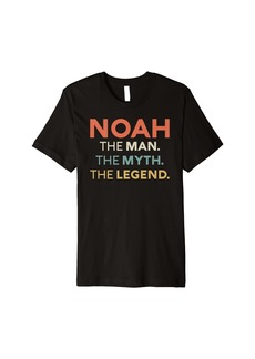 Noah The Man The Myth The Legend Name Personalized Men Premium T-Shirt
