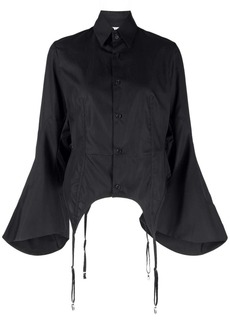 Noir braces-detail long-sleeve shirt