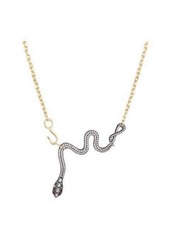 Noir Cubic Zirconia Snake Necklace