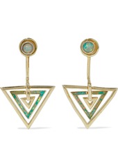 Noir Jewelry Woman Zella 14-karat Gold-plated Stone Earrings Gold
