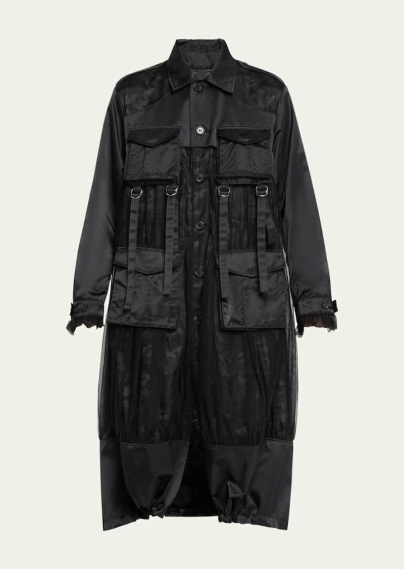 Noir Kei Ninomiya Nylon Tulle Reversible Jacket