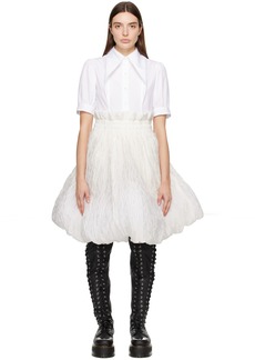 Noir Kei Ninomiya Off-White Bubble Hem Midi Skirt