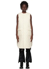 Noir Kei Ninomiya White Quilted Midi Dress
