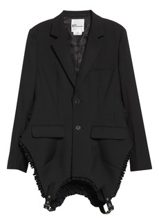 Noir Kei Ninomiya Wool Oxford Blazer in Black at Nordstrom