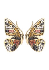 Noir Multi-Colored Cubic Zirconia Butterfly Wing Stud Earring - Gold