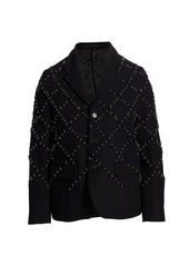 Noir Staple-Embellished Wool Blazer