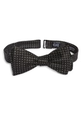 Nordstrom Barter Mini Diamond Silk Bow Tie in Black at Nordstrom