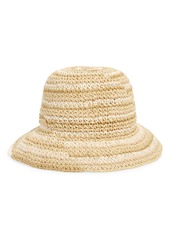 Nordstrom Crochet Straw Bucket Hat in Natural Combo at Nordstrom