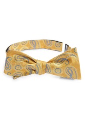 Nordstrom Diley Paisley Silk Bow Tie in Lemon at Nordstrom