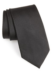 Nordstrom Solid Silk Tie in Black at Nordstrom