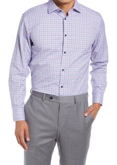 Nordstrom Trim Fit Check Non-Iron Dress Shirt in Red Blaze at Nordstrom