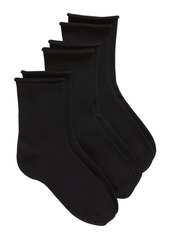 Nordstrom 3-Pack Roll Top Crew Socks